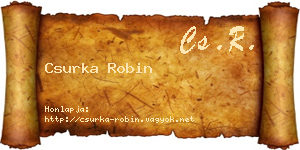 Csurka Robin névjegykártya